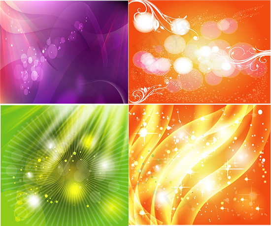 奇光异彩背景,背景元素