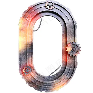 金属齿轮数字0
