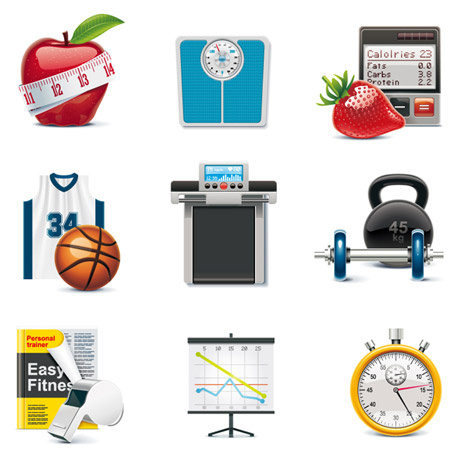 体育健身图标,免抠元素