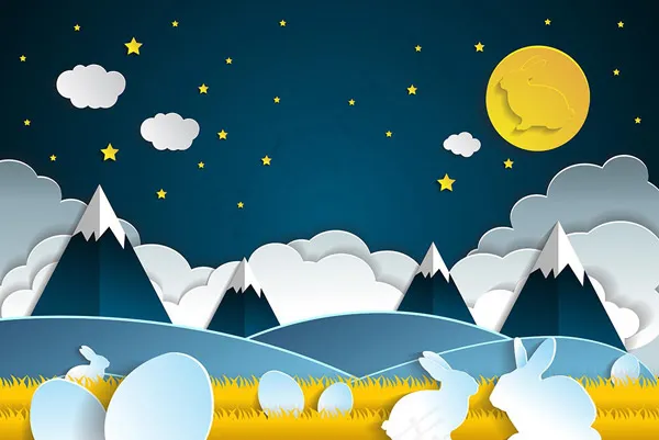 卡通夜晚矢量eps,ai矢量模版下载