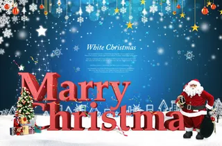 银装素裹圣诞快乐