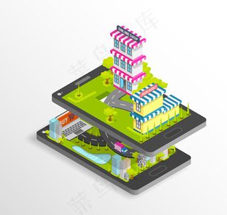 手机上的立体商铺