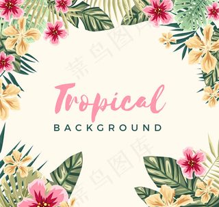 热带花卉框架
