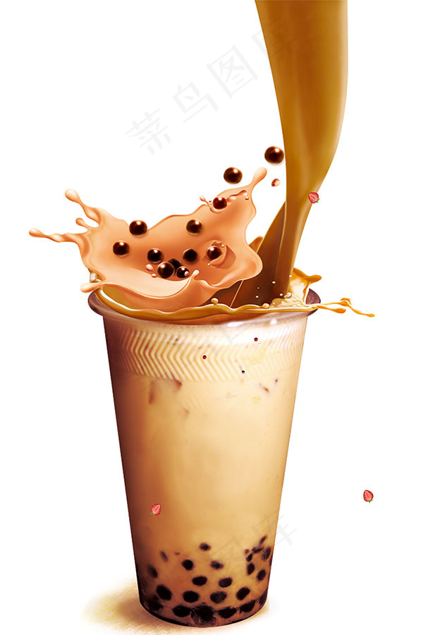 飞溅的巧克力奶茶