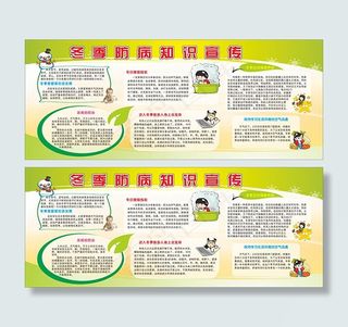 冬季防病知识展板