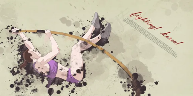 撑杆跳运动海报