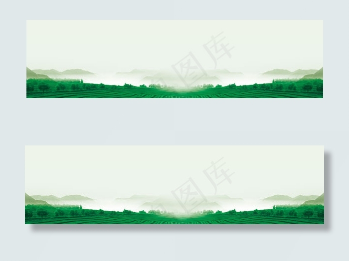 茶山远景背景板(8978X2362(DPI:60))psd模版下载