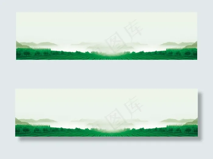 茶山远景背景板(8978X2362(DPI:60))psd模版下载