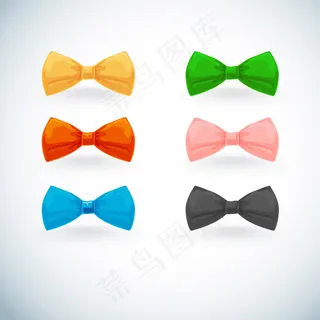 彩色蝴蝶结领结