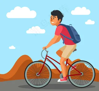骑单车的男子