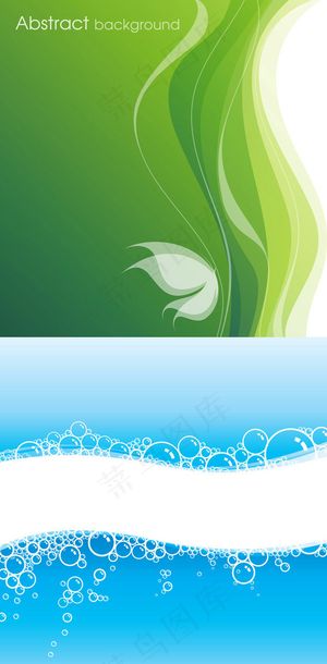 绿色清新背景,背景元素