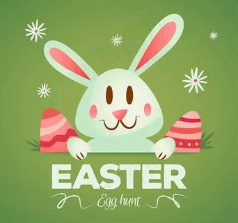 卡通复活节兔子