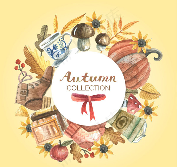 秋季元素花环