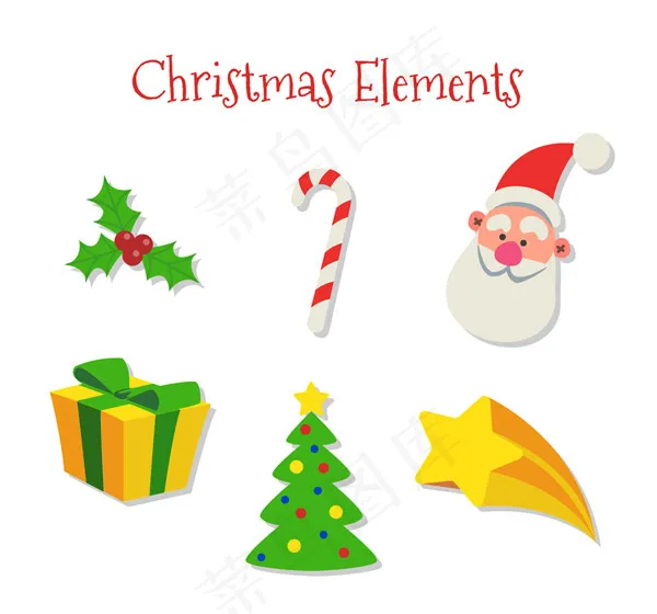 彩色圣诞节元素