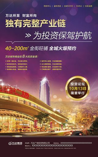 万达广场地产海报