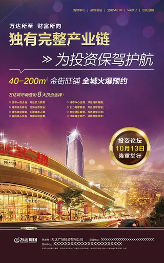 万达广场地产海报