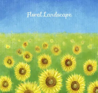 向日葵花丛矢量