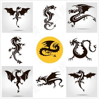 精致龙纹身图案
