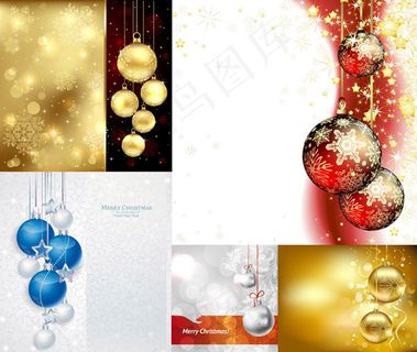 圣诞节挂球与星光