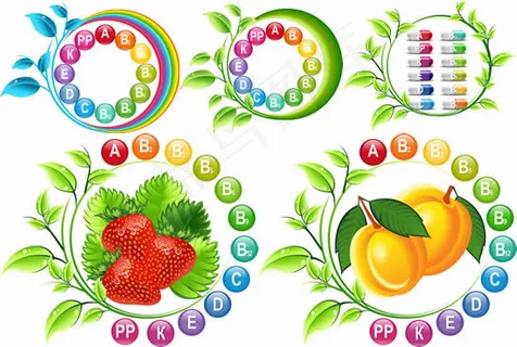维生素标识矢量