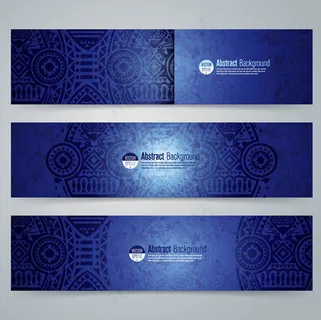 蓝色民族风花纹