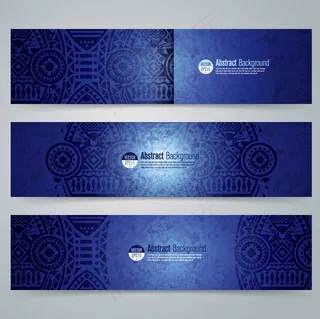 蓝色民族风花纹