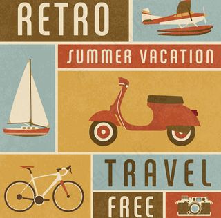 复古夏季度假海报