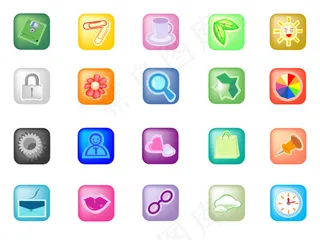 方形小图标,免抠元素