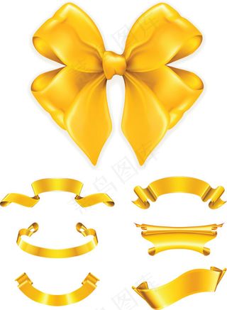 黄色蝴蝶结丝带