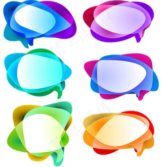 幻彩对话框矢量