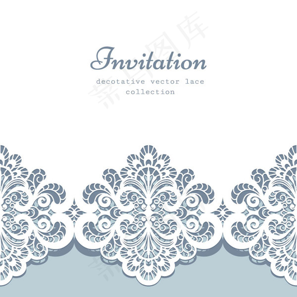 花边装饰邀请卡