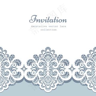 花边装饰邀请卡