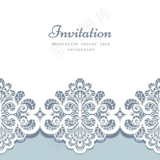 花边装饰邀请卡