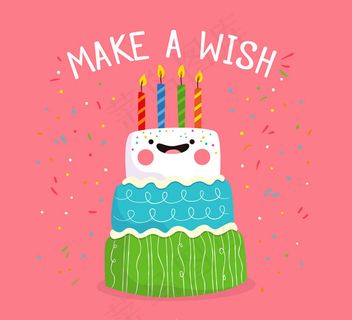可爱表情生日蛋糕