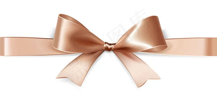 肉粉色丝带蝴蝶结