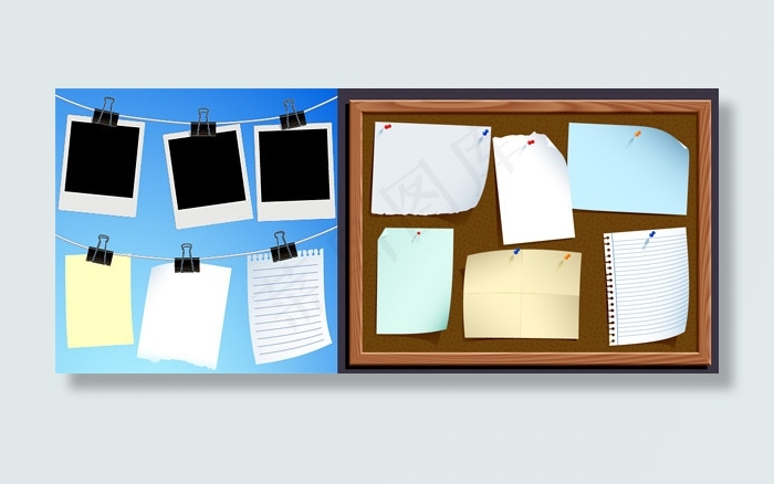 纸张与公告矢量