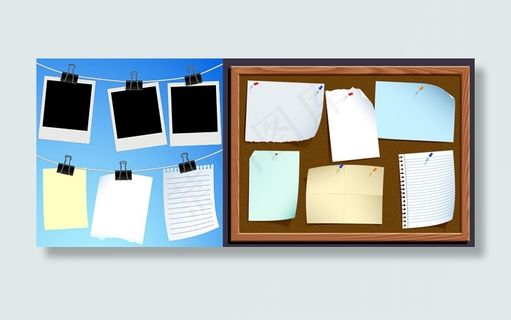 纸张与公告矢量