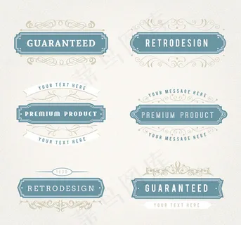 复古优质花纹标签,免抠元素