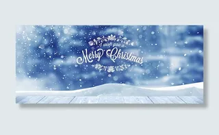 冰雪圣诞海报背景