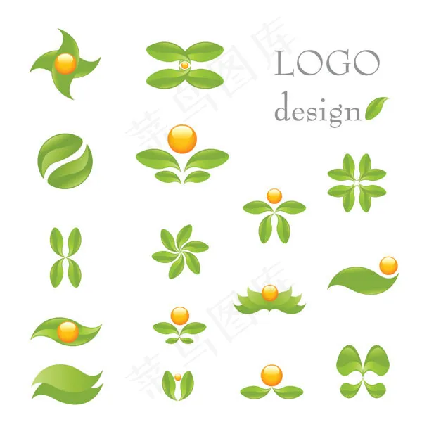 绿叶主题logoeps,ai矢量模版下载