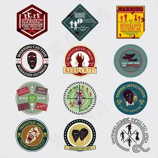 僵尸图标矢量,免抠元素