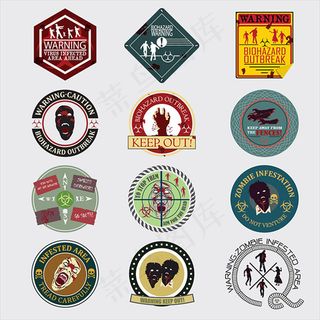 僵尸图标矢量,免抠元素