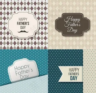 父亲节贺卡矢量