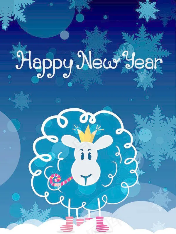 2015卡通羊,背景元素eps,ai矢量模版下载