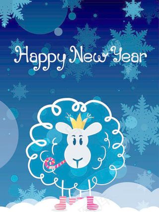 2015卡通羊,背景元素