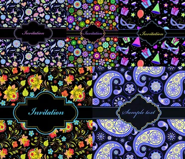 花纹邀请函封面