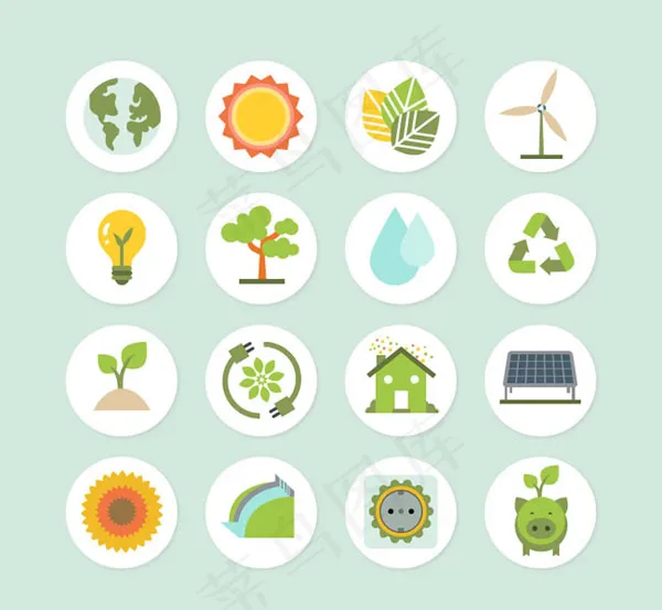 生态环保图标,免抠元素ai矢量模版下载