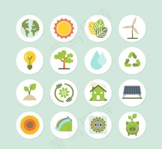 生态环保图标,免抠元素