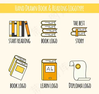 手绘书籍标志