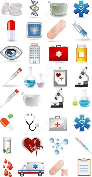医疗用品图标,免抠元素